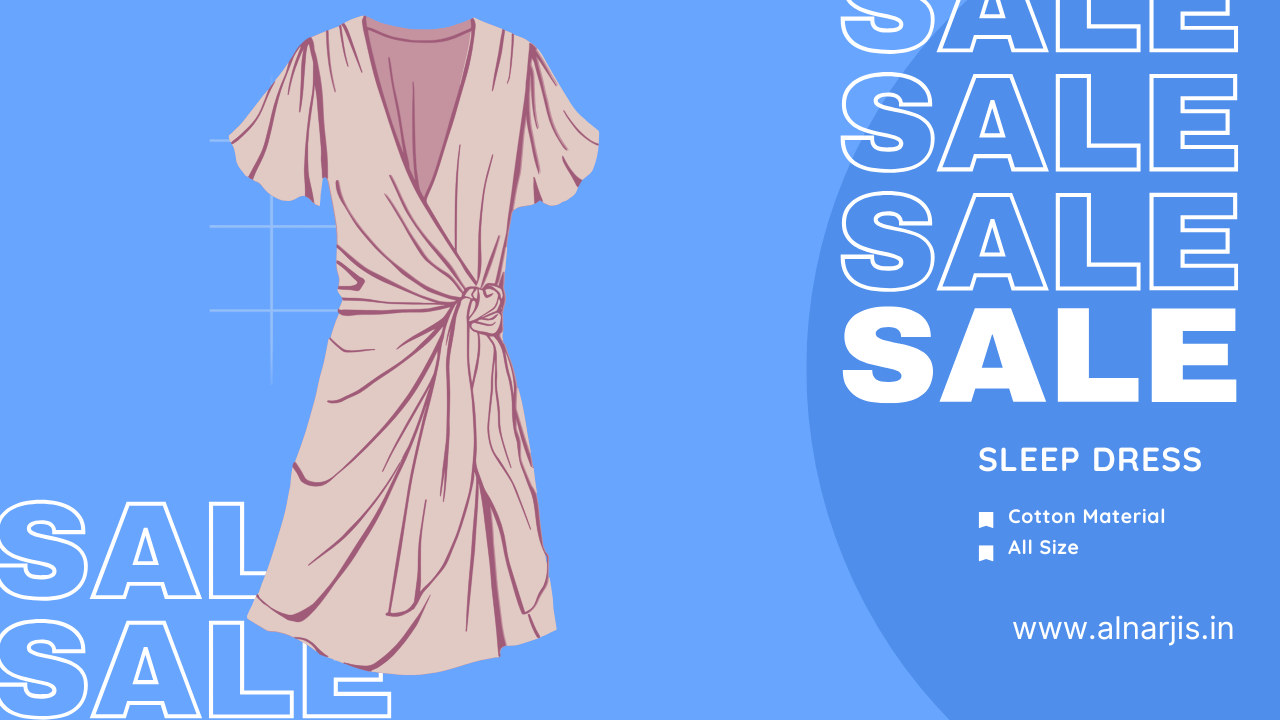 Blue Sleep Dress Pajama Nightwear Facebook Post (1280 x 720 px)