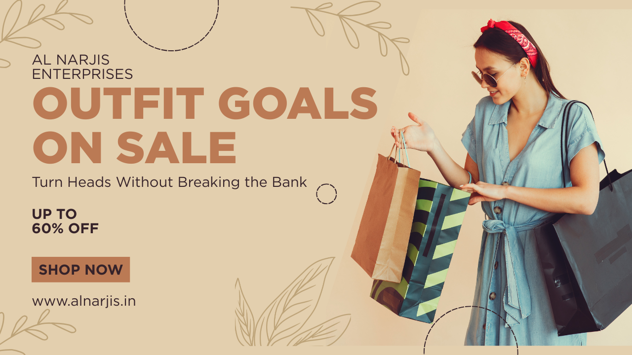 Brown and Beige Simple Fashion Sale Banner (1280 x 720 px)