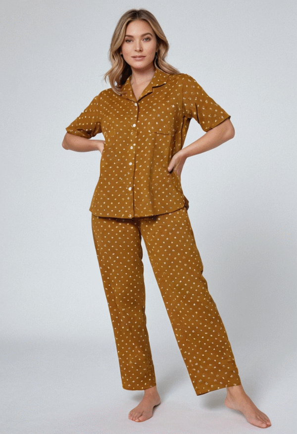 Classic Solid Color Night Wear Set